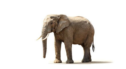 Obraz premium Elephant Isolated on White Background