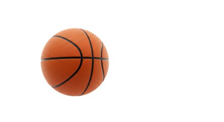 Orange Basketball Isolated on White Background