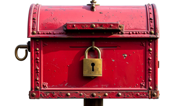 Red mailbox with letters
 - Powered by Adobe