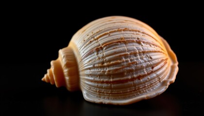 Exploring sea shells coastal shore macro photography dark background close-up natural beauty