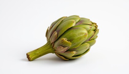 Fototapeta premium Harvesting fresh artichokes organic farm food photography bright natural lighting close-up view culinary delight