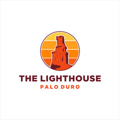 The lighthouse palo duro logo with vintage style design