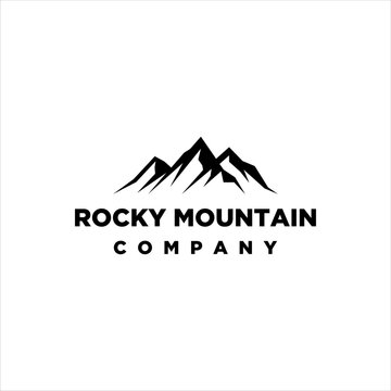 Rocky mountain logo with masculine style design