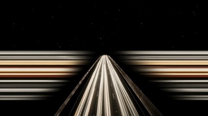 Night Highway Speed Light Streaks  Motion Blur  Abstract Road  Transportation Background