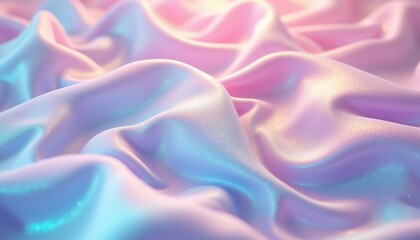 Obraz premium Soft pastel satin fabric in gentle waves.