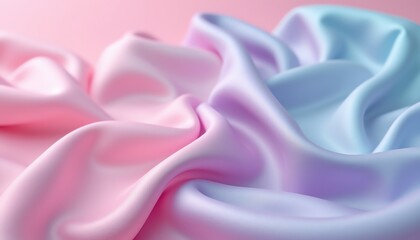 Obraz premium Soft pastel silk fabric draped elegantly.