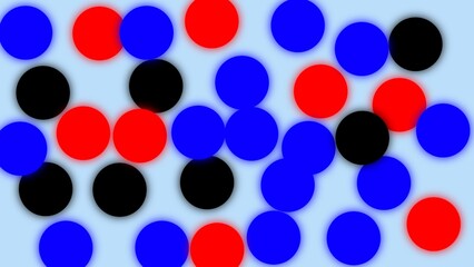 Abstract background with red, blue and black circles, wallpaper