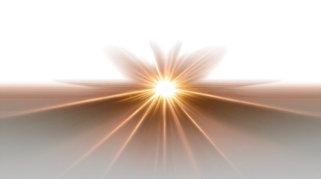 Radiant Sunburst: A brilliant sunburst of light bursts forth in this photograph, showcasing the raw power of energy. The luminous rays extend outward from a central point, creating a dynamic display.