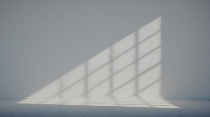 Fototapeta premium Minimalist Room Interior Sunlight Shadow Overlay on Wall