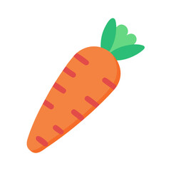 Flat design of orange carrot against black background