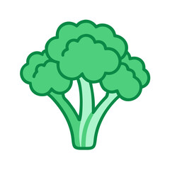 Green broccoli floret with a healthy lifestyle theme image