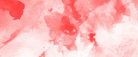 Vector abstract red and white splashed watercolor texture hand drawing graphic design.