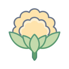 Modern vector illustration of cotton plant on black background