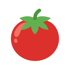 Stylized tomato illustration on black background, food concept