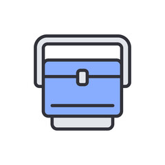 Obraz premium Stylized Portable Cooler Illustration On Transparent Background