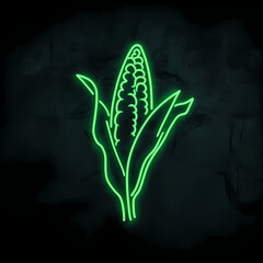 neon light of corn 