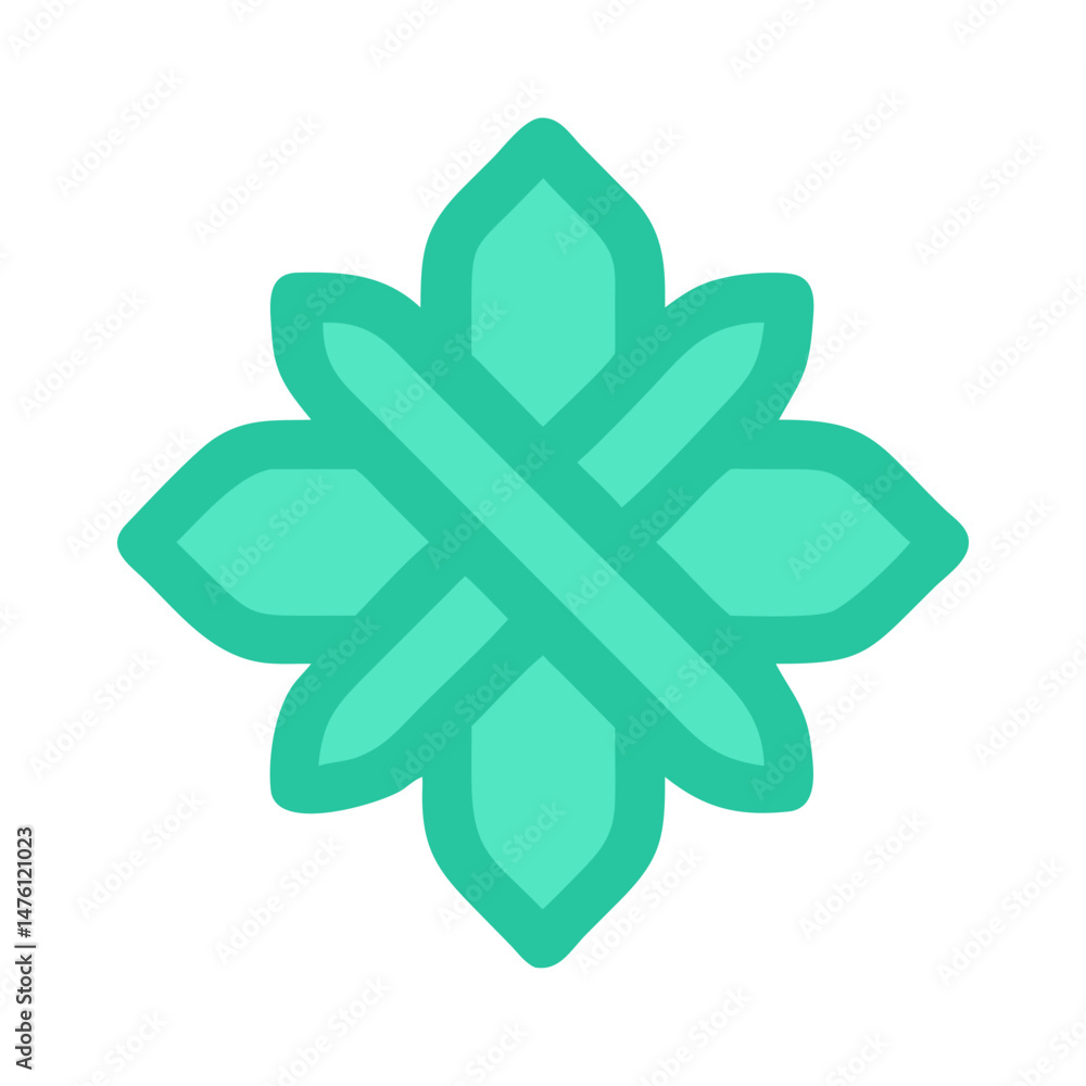 Poster abstract floral design with intersecting lines on black background