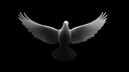 Obraz premium A symbolic dove of peace rendered as a minimalist vector graphic