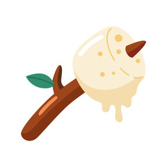 Illustration of Roasted Marshmallow on Stick