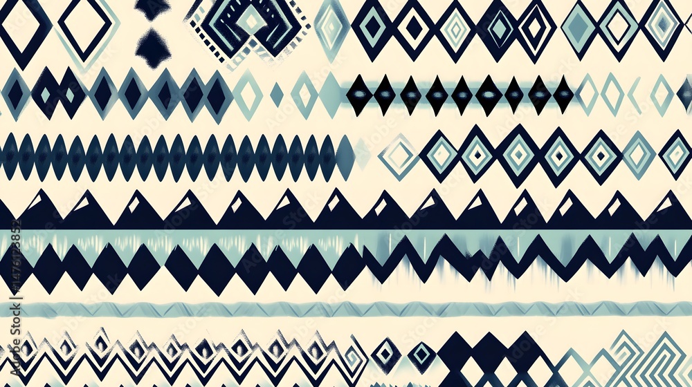 Poster abstract pattern design with repeating geometric shapes.