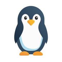 Cute cartoon penguin illustration with a simple, vector design