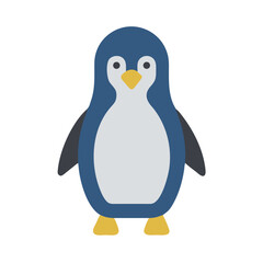 Stylized penguin illustration against black background perfect for design
