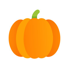 Flat vector pumpkin illustration on black background