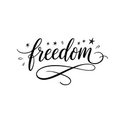 Freedom. Vector Design Isolated on White Background