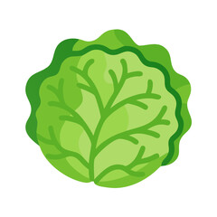 Stylized lettuce head on black background stock illustration
