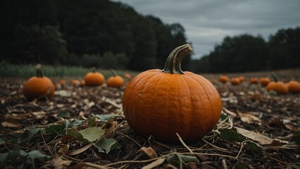 pumpkin on the ground