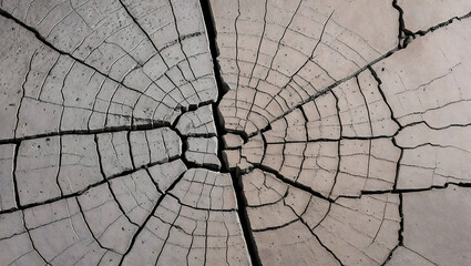 Earths ancient cracks forming radial textures