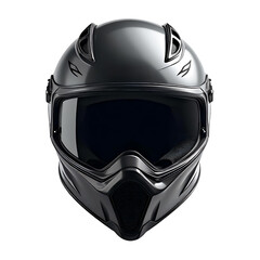  Matte Gray Motorcycle Helmet Front View Generative AI