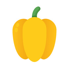Vibrant yellow bell pepper illustration on a dark background