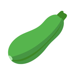 Stylized single zucchini illustration on a black background