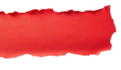 Red ripped paper strip