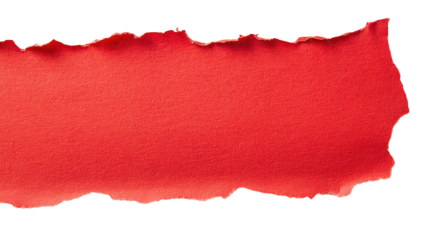 Red ripped paper strip