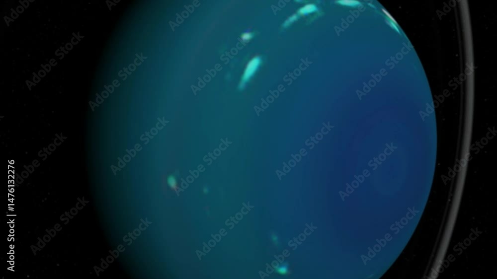 Sticker animation depicting uranus in deep space.