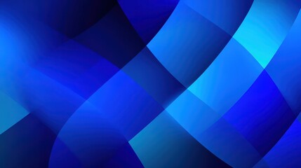 Obraz premium Abstract blue geometric pattern with overlapping curved shapes and gradients, creating a modern and dynamic visual effect.