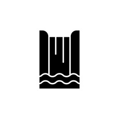 waterfall, cascade icon vector sign
