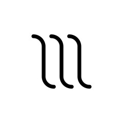 waterfall, cascade icon vector sign