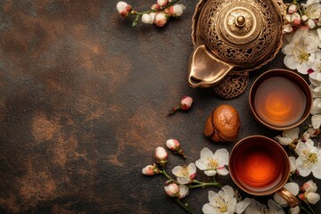 pixel perfect picture of eid alfitr concept with tea