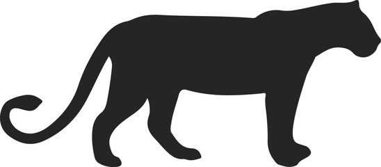 Black Panther Silhouette The sleek and powerful silhouette of a black panther a symbol of strength and mystery