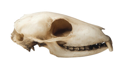 Detailed Beaver Skull Isolated on White Background