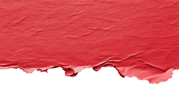Red crumpled paper with a torn edge