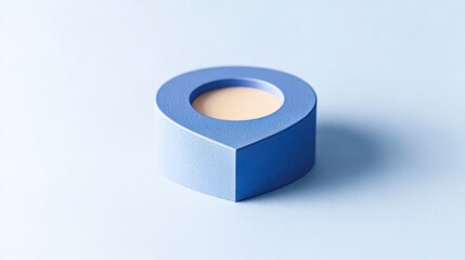 Minimalist Blue Location Icon 3D Render  Navigation Pointer  Map Marker   GPS Symbol  Abst