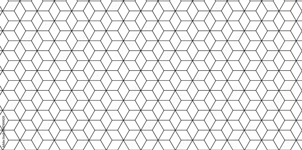 Poster vector seamless pattern with hexagon square cube geometric pattern shapes grid metal element texture