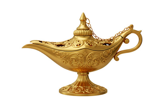 magic lamp isolated on transparent background, Aladdin Ka Chirag 