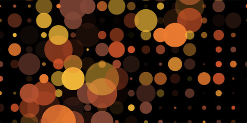 Multicolored translucent circles on a dark background.