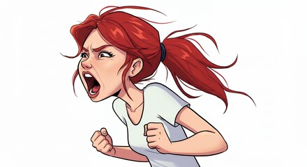 Angry woman illustration