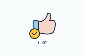 Like Icon Or Logo Isolated Vector Illustration